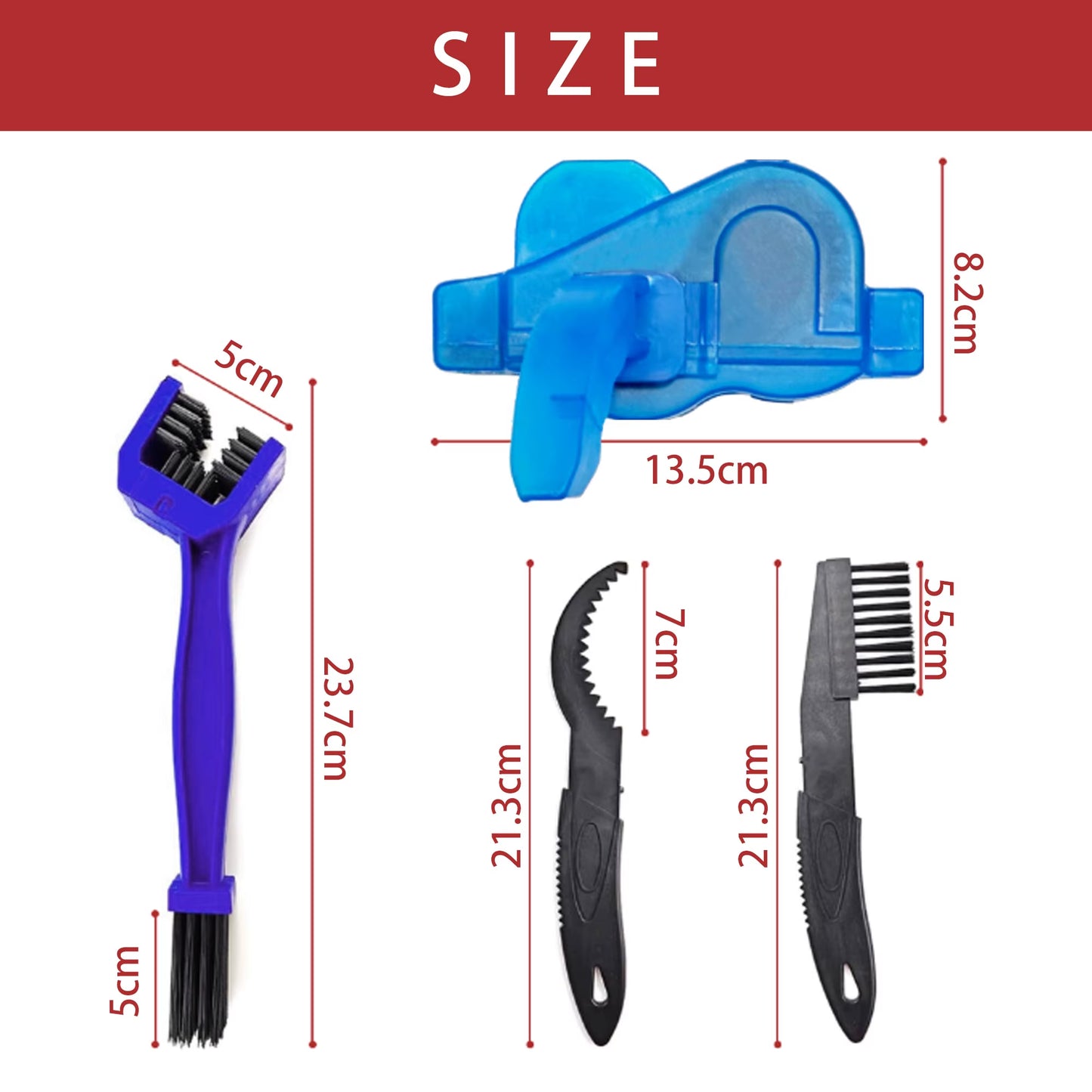 Bike Chain Cleaner, Bike Cleaning Kit, Chain Cleaner for Cycling, Suitable for Mountain Bike, Road Bike, BMX for Drivetrain