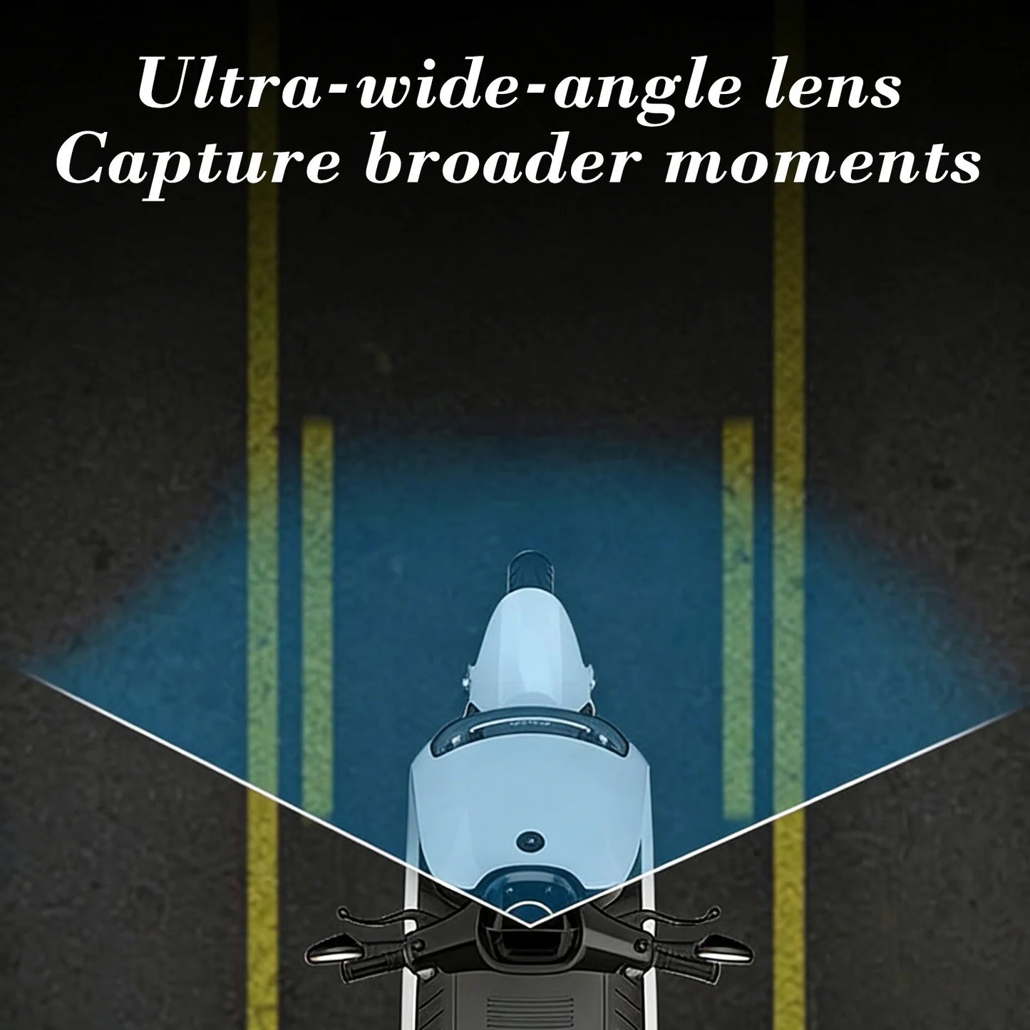 Wifi 2-In-1 Motorcycle Dash Cam & Action Camera 1080P with App, Loop Recording, 140° Wide Angle, Night Vision, Handlebar/Bike Mount