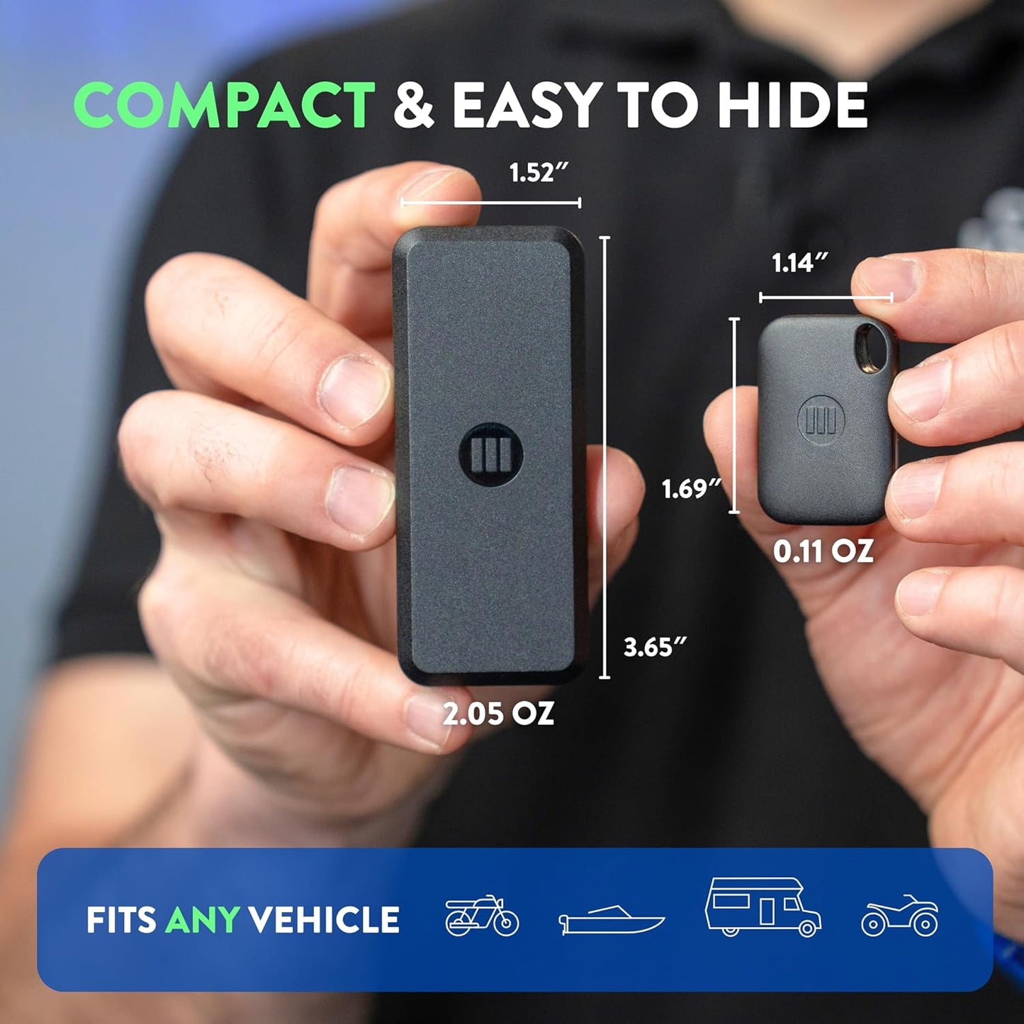 Monimoto 9 US Version Anti-Theft GPS Tracker for Vehicles - Wireless Alarm, Waterproof and Dustproof Build, Phone Call Alerts and DIY Installation - Smart Motorcycle GPS Tracker, Boats, Atvs