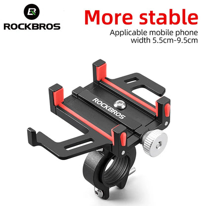 Bike Phone Holder Aluminum Alloy Bike Stand Adjustable 360 Rotation Bicycle Phone Mount Motorcycle Bike Accessories