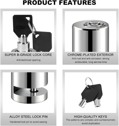 Motorcycle Disc Brake Lock, anti Theft Motorbike Security Disc Wheel Lock with Two Keys, Heavy Duty Alloy Steel Brake Padlock for Electric Scooter MTB Bicycles Wheel Discs