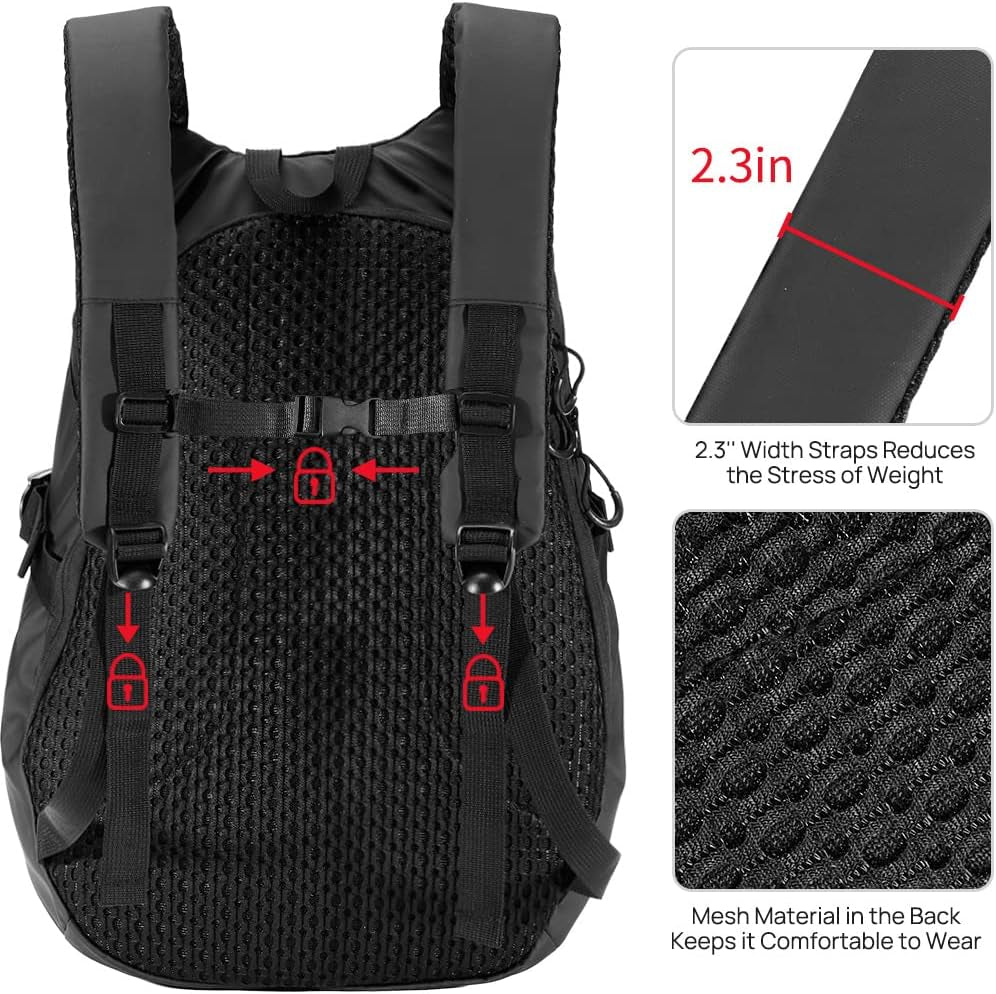 Motorcycle Helmet Backpack Large Capacity Waterproof Lightweight Storage Bag with Reflective Stripe Model MB01