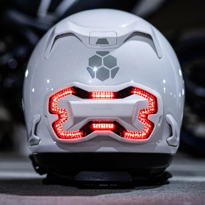 Helmet Light - Smart Wireless Motorcycle Lights- Weatherproof LED Motorcycle Helmet Light - Lightweight & Aerodynamic Design - Smart Brake Detection - Single Button Operation - White