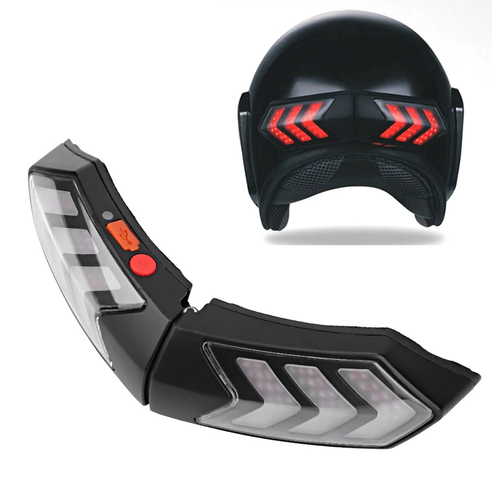 Wireless Helmet LED Safety Light Wireless Motorcycle Helmet LED Safety Light Motorbike Turn Warning Brake Lightbar