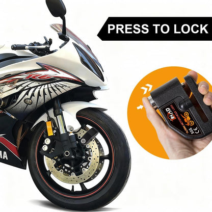 Motorcycle Disc Lock, Anti-Theft Waterproof Disc Brake Alarm Lock for Motorbike Scooter
