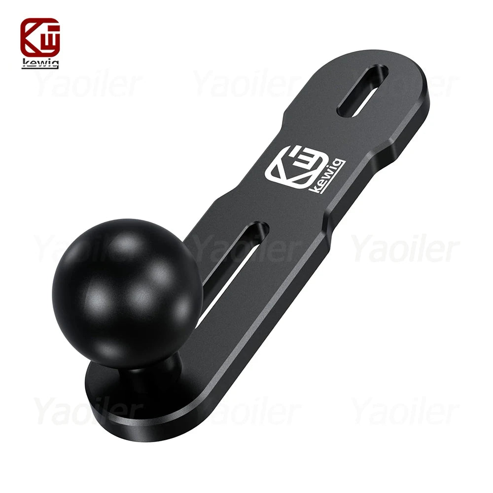 Ball Head Adapter Aluminum Alloy Mount Base W/ 1'' TPU Ball for Motorcycle Brake/Clutch Reservoir Cover for Camera Phones