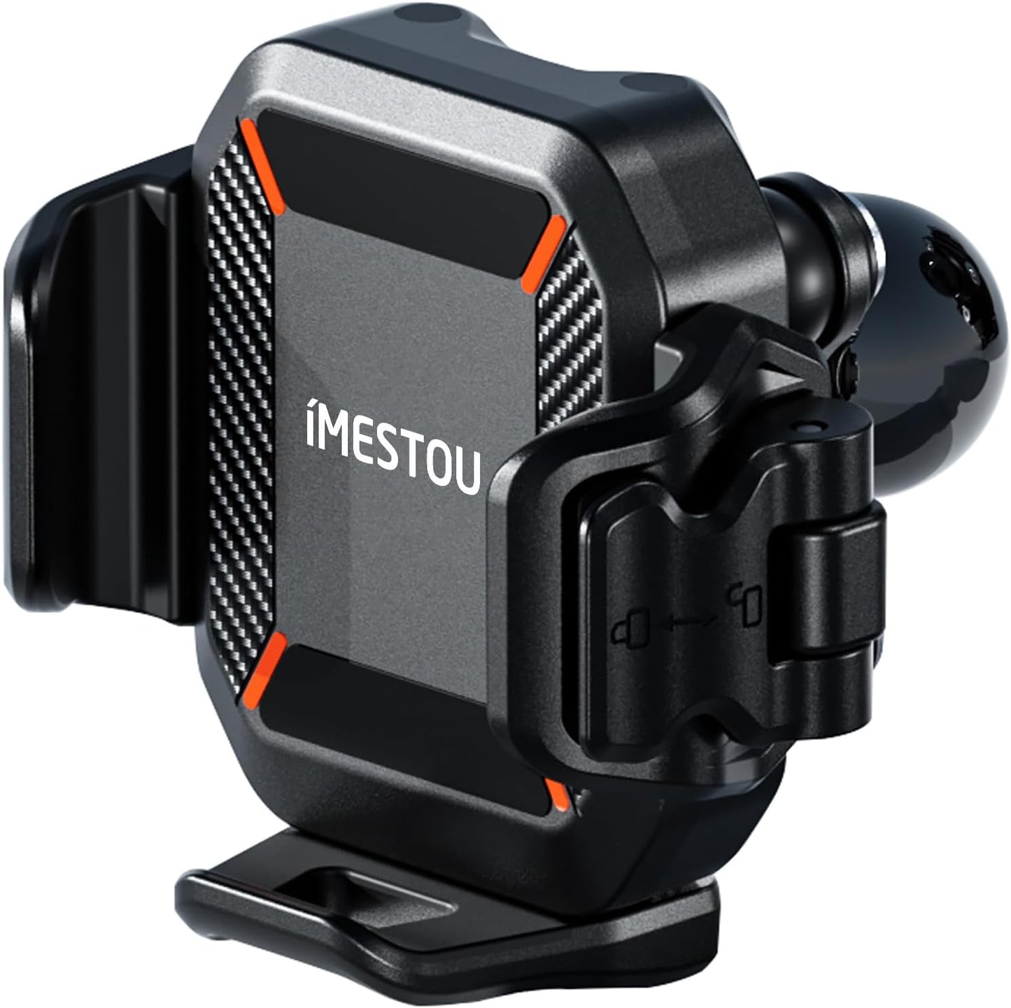 Anti-Vibration Motorcycle Phone Mount, 1" Ball Phone Mount Suitable for 5.2"-7.2" up to 15Mm Thick Phones, Fits for RAM B Size/Imesotu/Other 1" Double Socker Arms