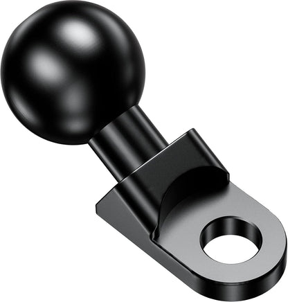Aluminum Alloy Mount Base with 1'' TPU Ball & 10Mm Mounting Hole | Angled Bolt Head Adapter Ball Base Compatible with RAM Mounts B Size Double Socket Arm