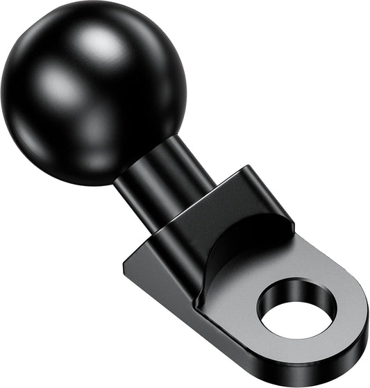 Aluminum Alloy Mount Base with 1'' TPU Ball & 10Mm Mounting Hole | Angled Bolt Head Adapter Ball Base Compatible with RAM Mounts B Size Double Socket Arm