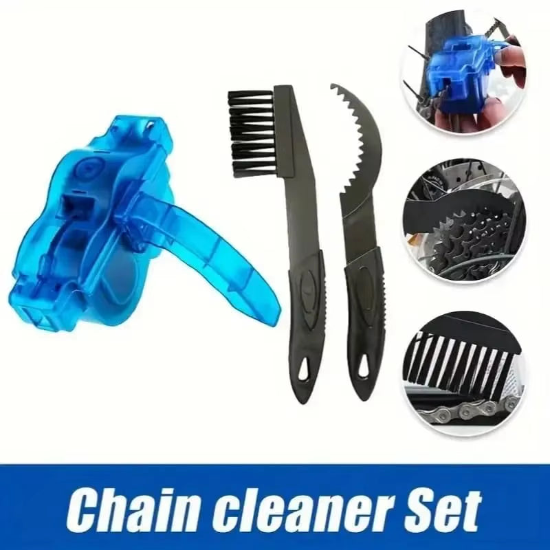 Bike Chain Cleaner, Bike Cleaning Kit, Chain Cleaner for Cycling, Suitable for Mountain Bike, Road Bike, BMX for Drivetrain