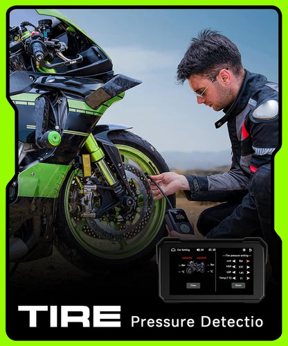 Motorcycle Carplay Screen 5 Inch Portable Wireless Carplay Android Auto for Motorbike Waterproof Touchscreen, Supports GPS Navigation, Bluetooth, IP68 Waterproof for Motorbike
