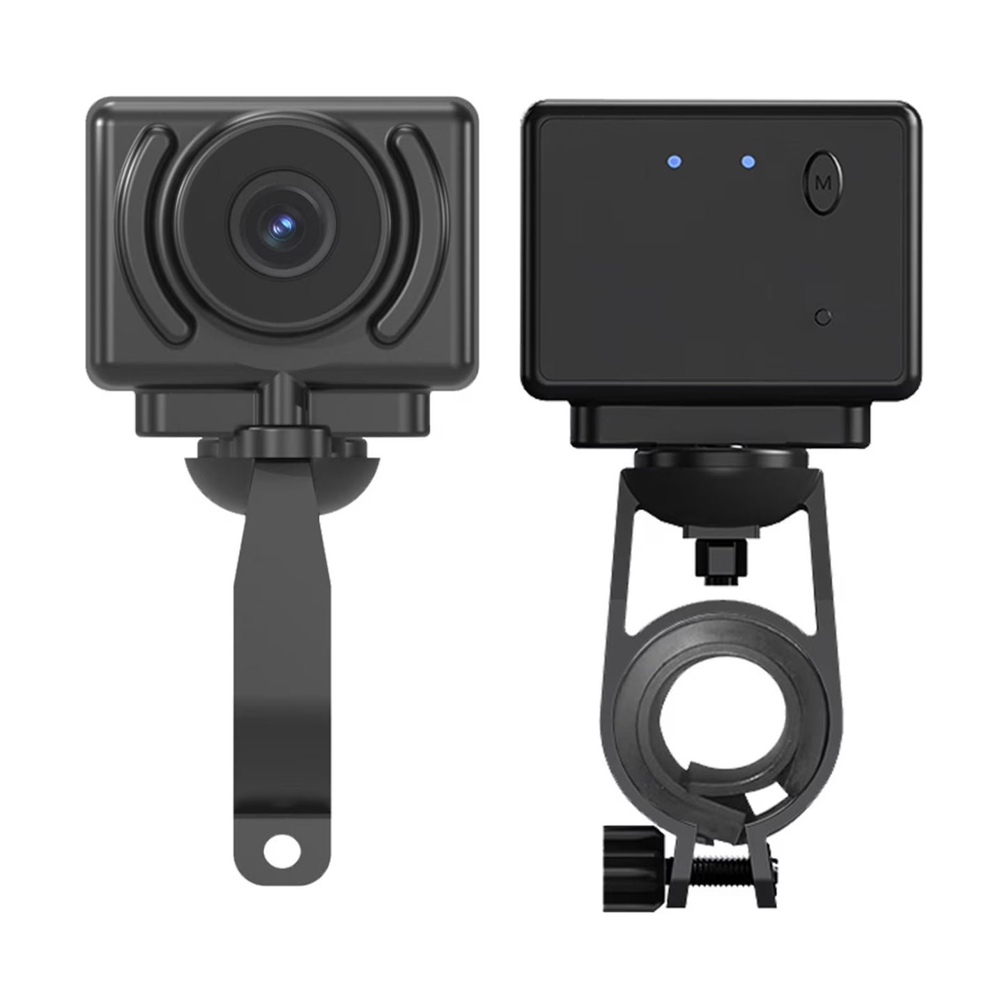 Wifi 2-In-1 Motorcycle Dash Cam & Action Camera 1080P with App, Loop Recording, 140° Wide Angle, Night Vision, Handlebar/Bike Mount