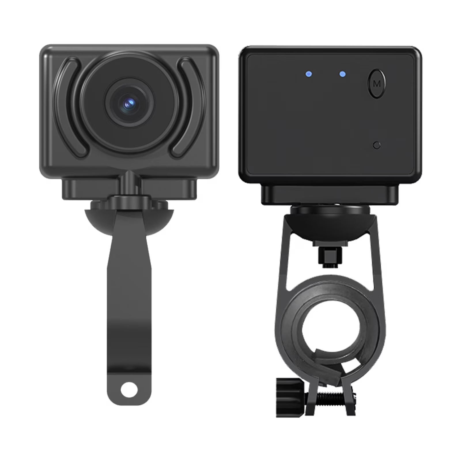 Wifi 2-In-1 Motorcycle Dash Cam & Action Camera 1080P with App, Loop Recording, 140° Wide Angle, Night Vision, Handlebar/Bike Mount