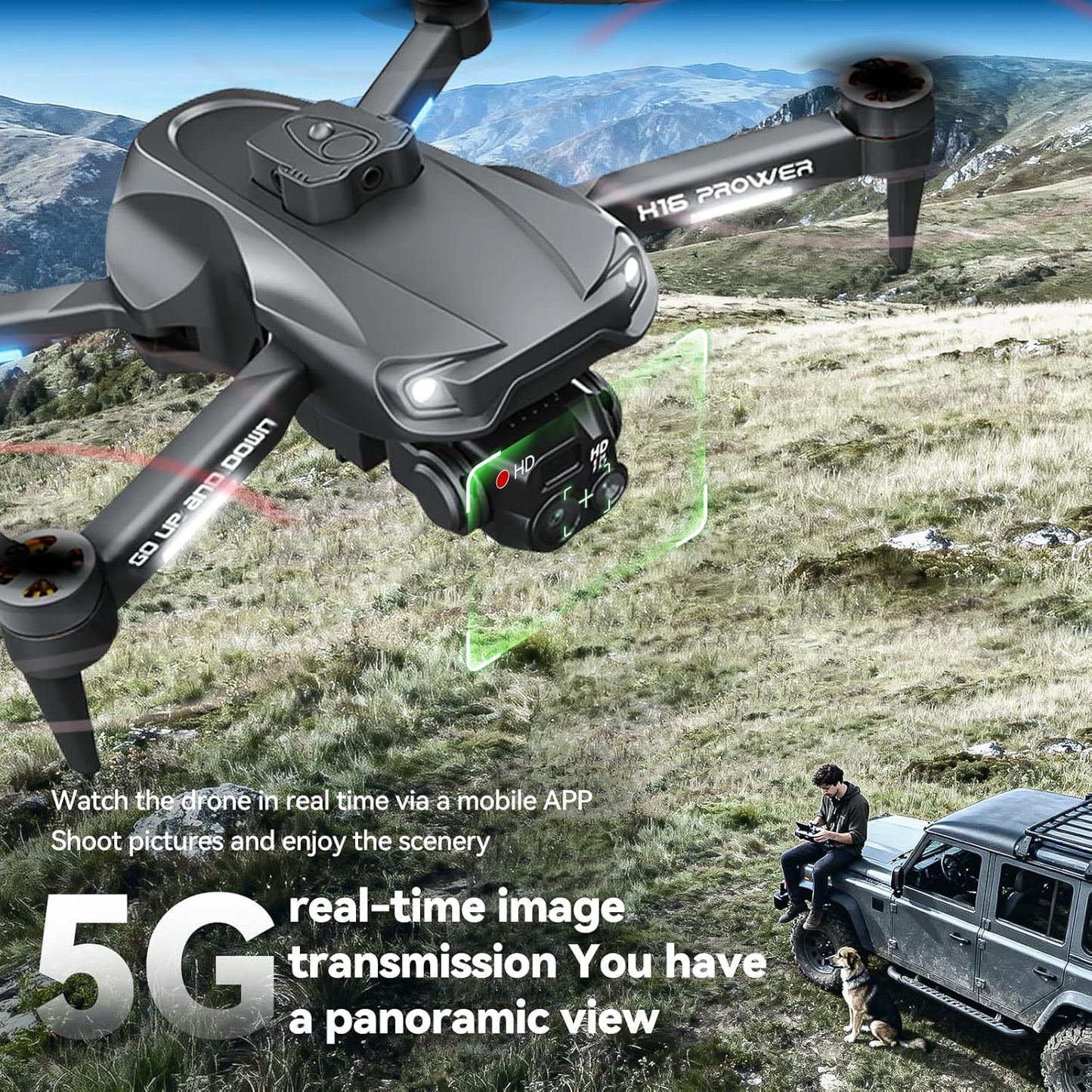 4K Foldable Camera Drone with Obstacle Avoidance | Foldable 4K Drone with Dual Camera, Optical Flow Hover and Gesture Selfie Helps Beginners Capture Easy Travel Shots.