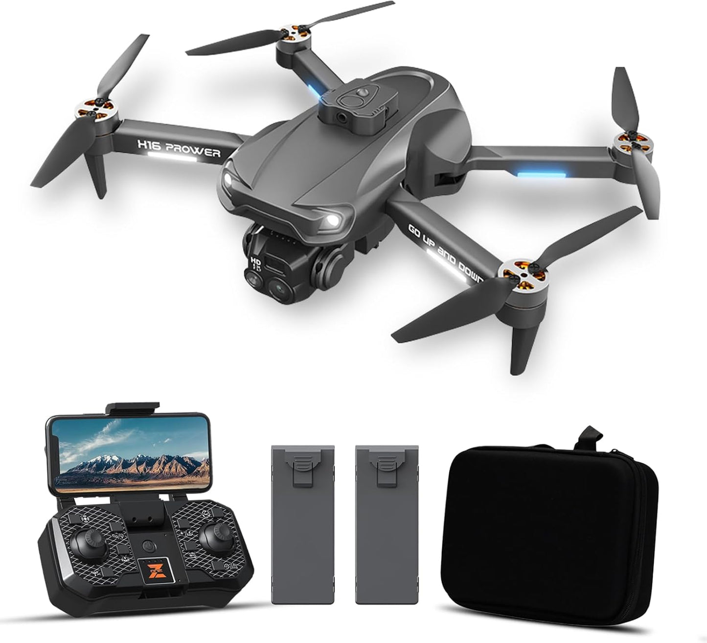 4K Foldable Camera Drone with Obstacle Avoidance | Foldable 4K Drone with Dual Camera, Optical Flow Hover and Gesture Selfie Helps Beginners Capture Easy Travel Shots.