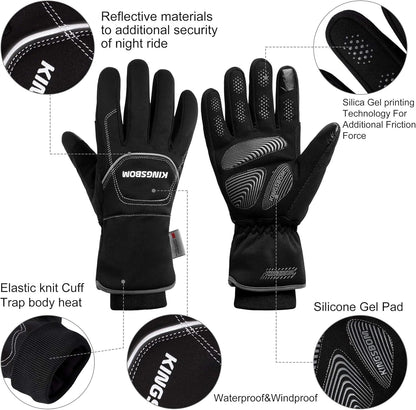 -40F° Waterproof & Windproof Winter Gloves - 3M Thinsulate Thermal Touch Screen Warm Gloves - for Cycling,Skiing,Running,Outdoor Sports - for Women and Men