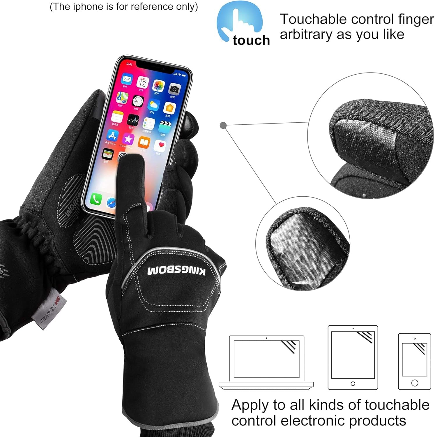 -40F° Waterproof & Windproof Winter Gloves - 3M Thinsulate Thermal Touch Screen Warm Gloves - for Cycling,Skiing,Running,Outdoor Sports - for Women and Men