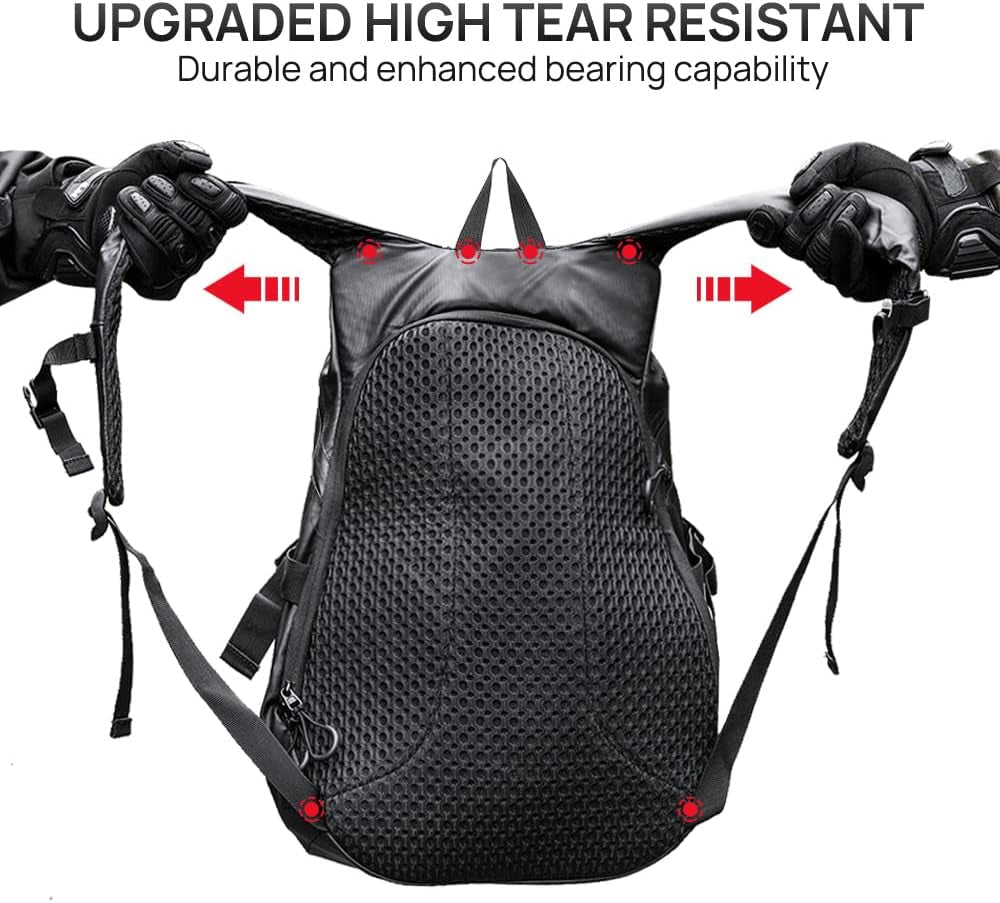 Motorcycle Helmet Backpack Large Capacity Waterproof Lightweight Storage Bag with Reflective Stripe Model MB01