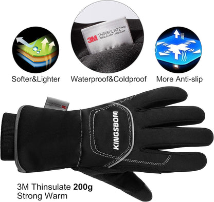 -40F° Waterproof & Windproof Winter Gloves - 3M Thinsulate Thermal Touch Screen Warm Gloves - for Cycling,Skiing,Running,Outdoor Sports - for Women and Men