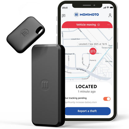 Monimoto 9 US Version Anti-Theft GPS Tracker for Vehicles - Wireless Alarm, Waterproof and Dustproof Build, Phone Call Alerts and DIY Installation - Smart Motorcycle GPS Tracker, Boats, Atvs