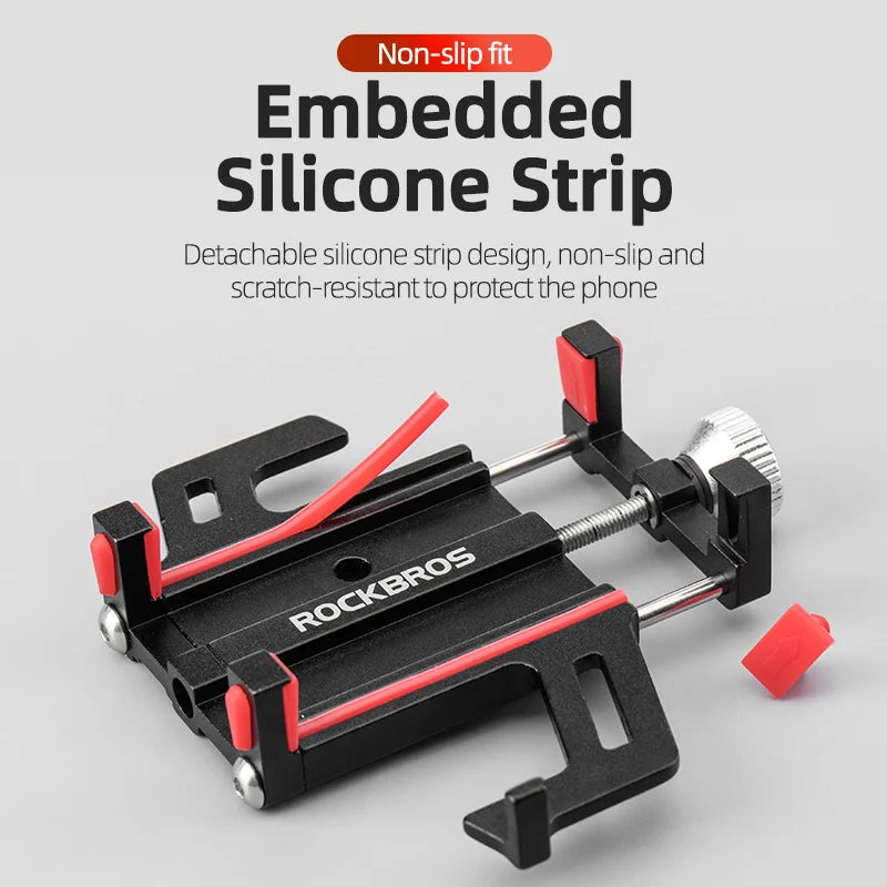 Bike Phone Holder Aluminum Alloy Bike Stand Adjustable 360 Rotation Bicycle Phone Mount Motorcycle Bike Accessories