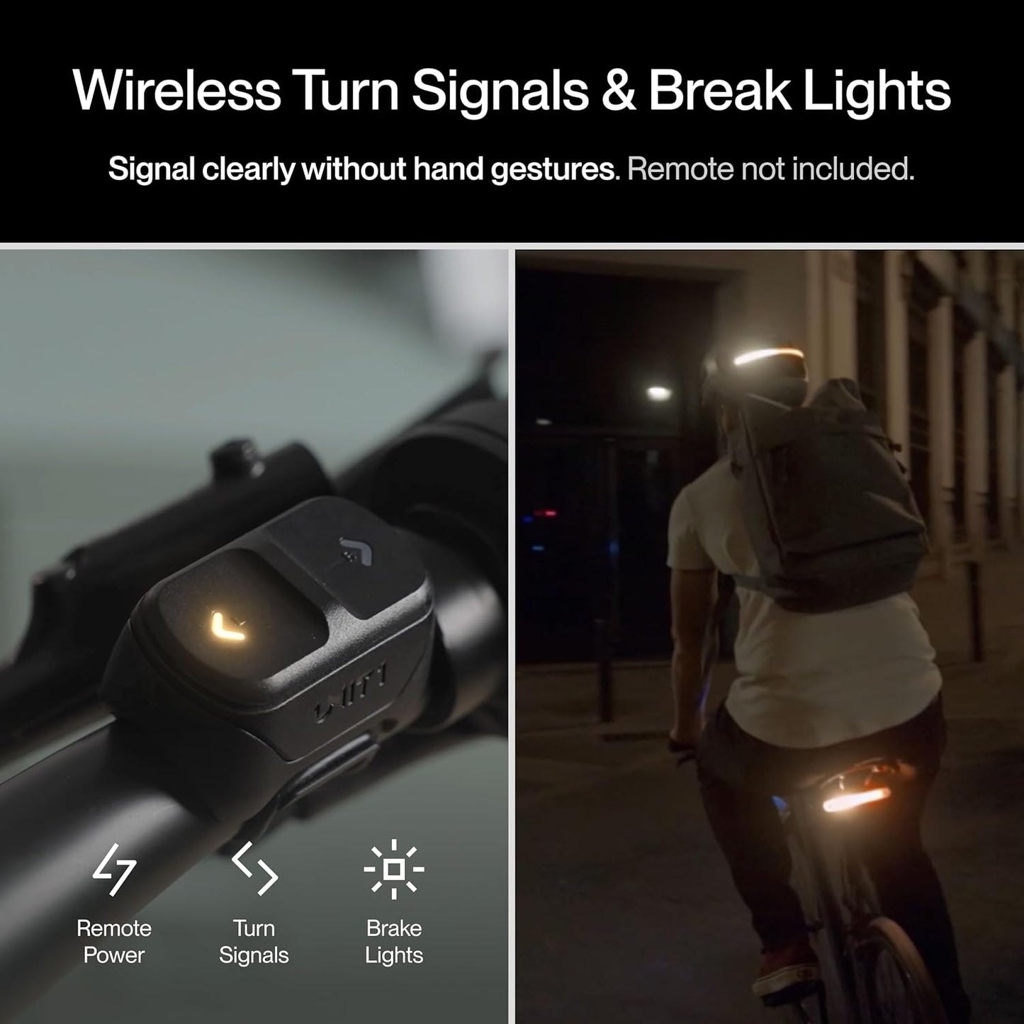 Smart Light | Wireless LED Turn Signals & Brake Light | USB-C Rechargeable | Magnetic Mount | Nav Remote Compatible | App-Controlled Visibility via Ios & Android