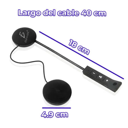 Auriculares Manos Libres con Bluetooth 5.3 para Casco de Motocicleta: Sonido Estéreo, Micrófono y Confort