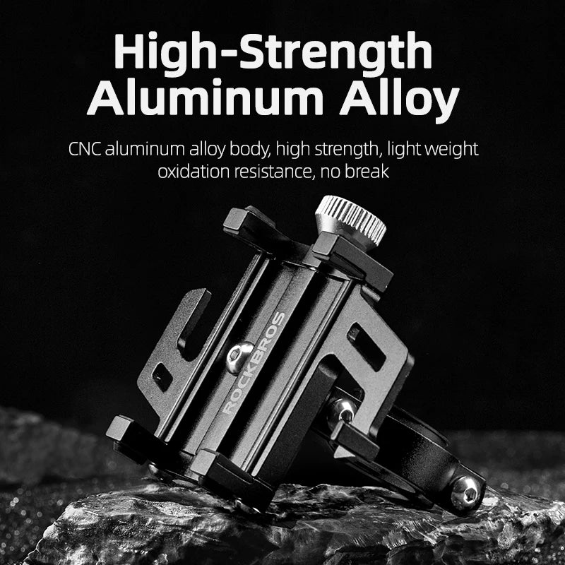 Bike Phone Holder Aluminum Alloy Bike Stand Adjustable 360 Rotation Bicycle Phone Mount Motorcycle Bike Accessories