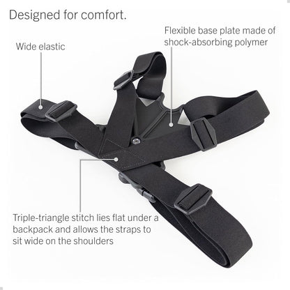 High Stability Chest Mount with J Hook for Action Cameras - Fits Gopro, DJI Osmo (Action 5 Pro, 4, 3, 2), Insta360 (Ace Pro, Ace, ONE RS, ONE R), and Others