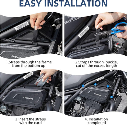 Triangle Side Bag - EVA Hard Shell Motorcycle Storage Bags, Water-Resistant Tail Bag 2Pcs
