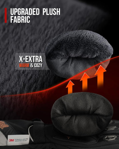 Heated Motorcycle Gloves, Fingertip Heating, Waterproof, Touchscreen, 3000 Mah Battery, Car USB Power Supply