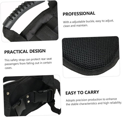 Motorcycle Rear ATV Passenger Grab Handle Security Strap for Snowmobile and Jetski Riding