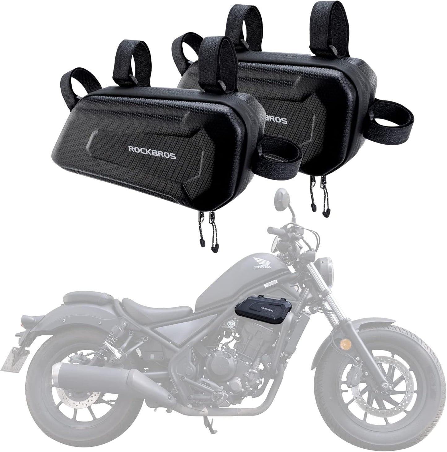 Triangle Side Bag - EVA Hard Shell Motorcycle Storage Bags, Water-Resistant Tail Bag 2Pcs