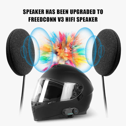 Bluetooth Motorcycle Intercom Helmet Headset Headphone FM Music Sharing Helmet Communicator Speaker