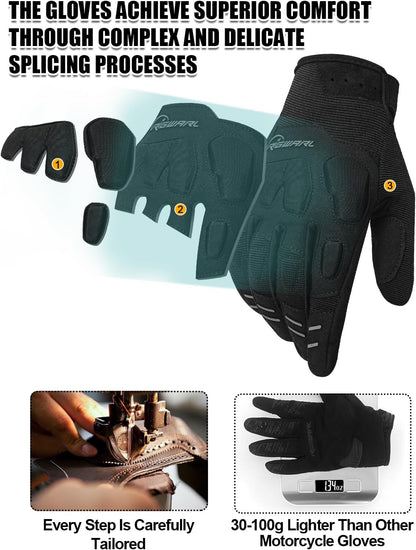 Comfortable Mountain Bike Motorcycle Gloves Women and Men with Touchscreen Fingers for Riding ATV MTB Drit Bike…