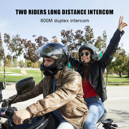 Bluetooth Motorcycle Intercom Helmet Headset Headphone FM Music Sharing Helmet Communicator Speaker