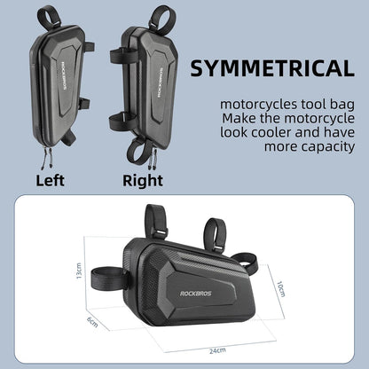 Triangle Side Bag - EVA Hard Shell Motorcycle Storage Bags, Water-Resistant Tail Bag 2Pcs