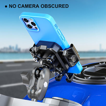Anti-Vibration Motorcycle Phone Mount, 1" Ball Phone Mount Suitable for 5.2"-7.2" up to 15Mm Thick Phones, Fits for RAM B Size/Imesotu/Other 1" Double Socker Arms