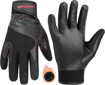 HANDALNDY Horse Riding Gloves, Equestrian Gloves Adult Kids for Girls Boys, Durable Comfortable Grip