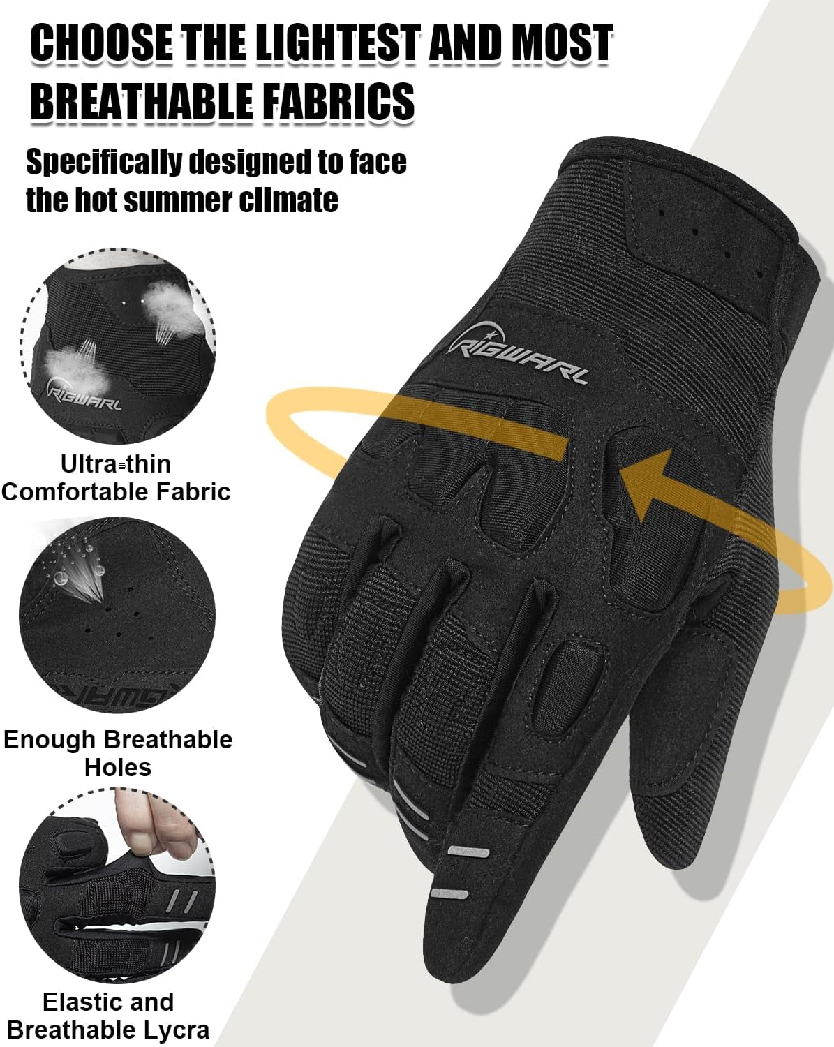 Comfortable Mountain Bike Motorcycle Gloves Women and Men with Touchscreen Fingers for Riding ATV MTB Drit Bike…